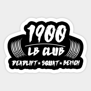 1900lb Club Deadlift Squat Bench Sticker